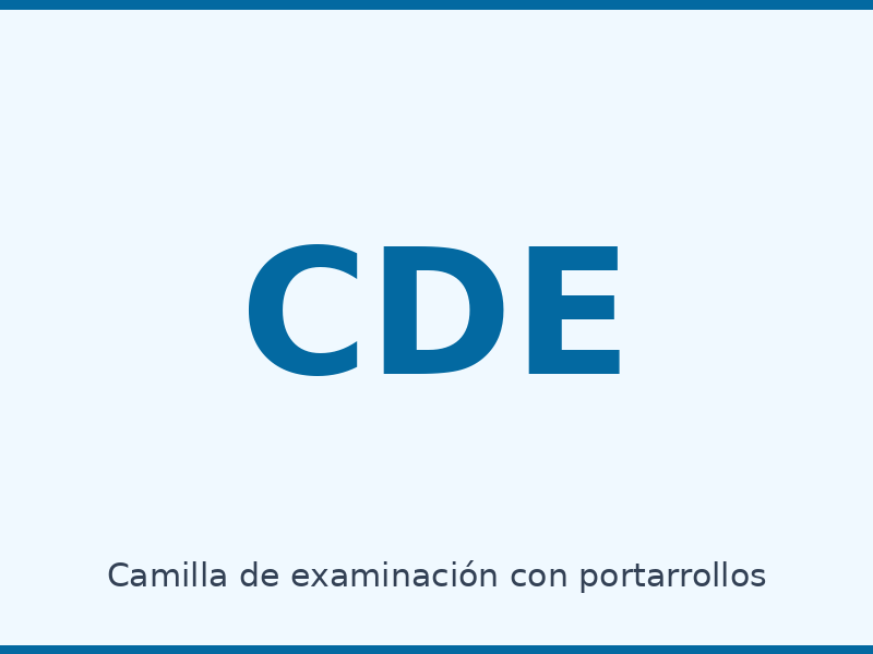 Camilla de examinación con portarrollos