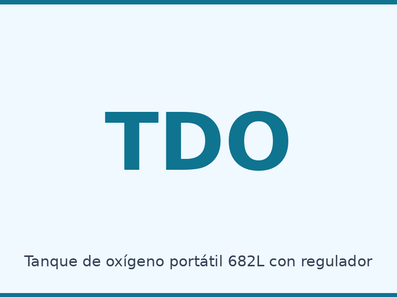 Tanque de oxígeno portátil 682L con regulador